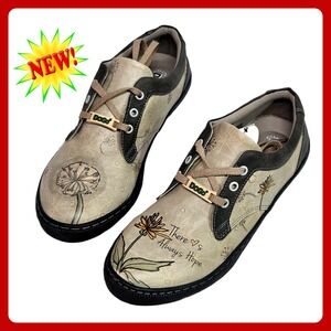 DOGO There Is Always Hope Floral Vegan Leather Sneakers Womens US 6.5 EU 37